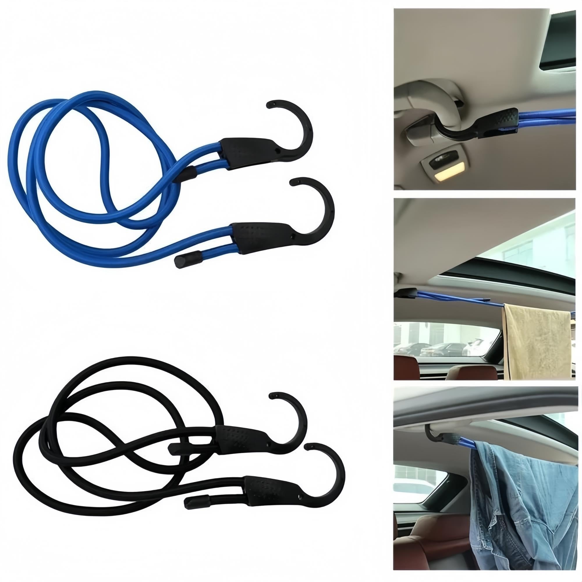 Auto Wäscheleine Haken Ladung Gepäck Zurrgurt(Black 3M)