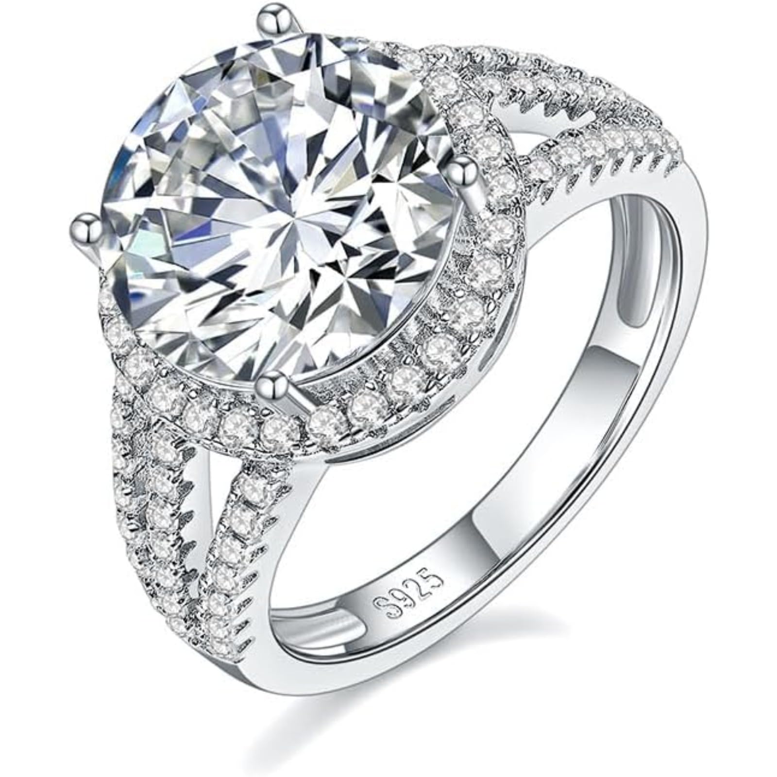 14K Gold 3 5 Carat Engagement Diamond Ring in Round Brilliant Setting Excellent Cut D-color VVS1 Bright Best