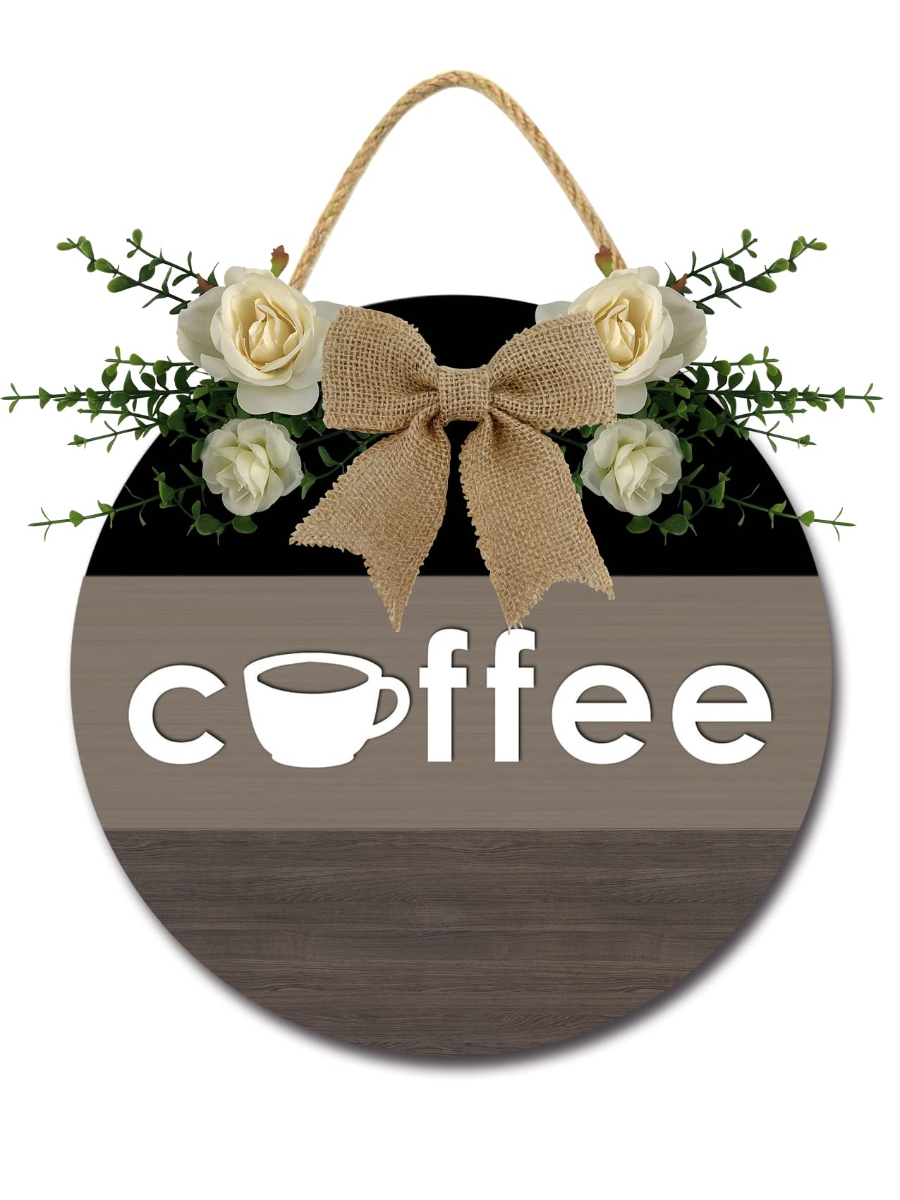 Geroclonup Targa in legno rustica con scritta Coffee Until Wine, decorazione da parete per caffè e bar, in legno, per inaugurazione della casa, caffetteria, caffetteria, 30 x 30 cm