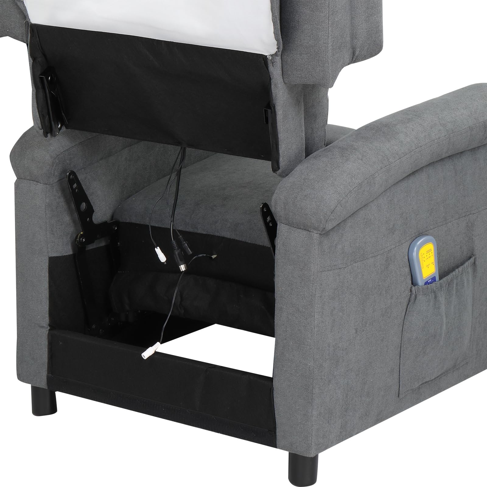 LEADZM Poltrona relax per TV, con poggia gambe regolabili e funzione sdraiata, fino a 120 kg divano singolo