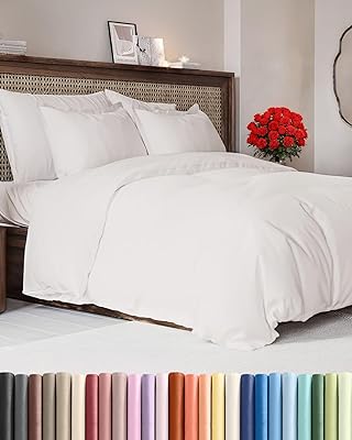 Duvet Cover Queen Size - Extra Soft Queen Size Duvet Cover - Lightweight & Breathable - Easy Care & Fade Free with Zipper Closures & Ties - 90" x 90" Inches - (Navy Blue) Comforter Not Included