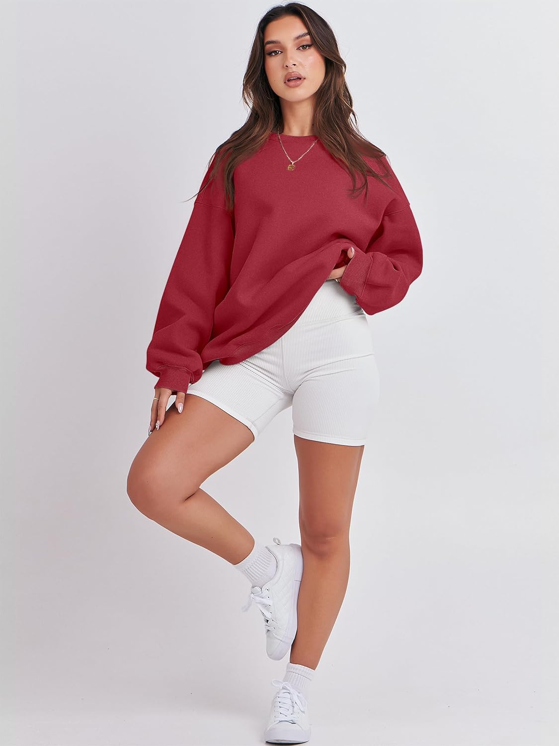 ANRABESS Womens Sweatshirts Crewneck Fleece Oversized Pullover Sweater Spring Winter Cute Tops Teen Girls Preppy Clothes 2026 - Image 4