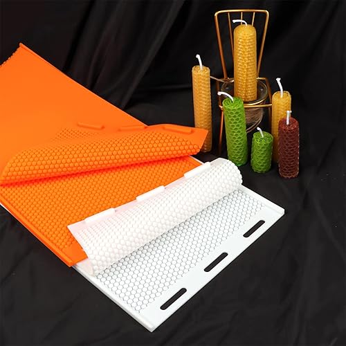 Miniatura 5 de Molde de prensa de base de cera de abejas, cera de colmena flexible de silicona para colmena para máquina, hojas de base, herramienta de prensa para