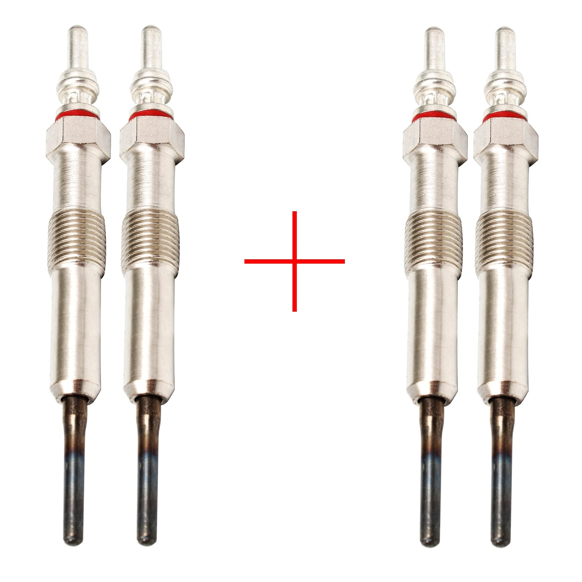 Partsline (Lot de 4) Bougie de préchauffage compatible avec Duster Logan Sandero Classe A B CLA Citan Qashqai Micra Clio 3 Captur Clio Kadjar Kangoo Laguna 3 Talisman Twingo 1,5 DCI