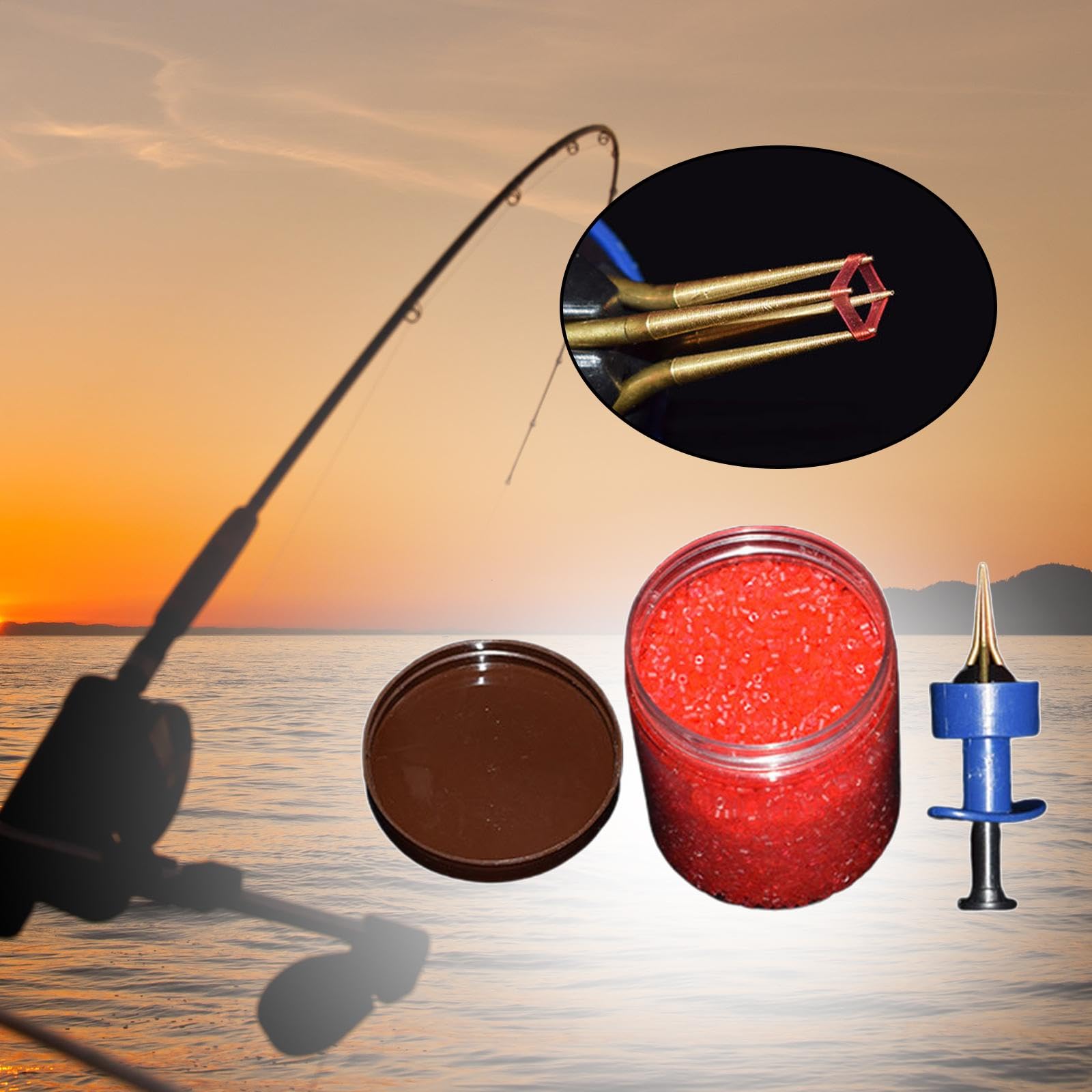 Lot de 2 bandes d'appât pour granulés - Outil de pêche avec anneaux en caoutchouc de 2 mm pour pêche en plein air Lot de 2 bandes d'appât pour granulés - Outil de pêche avec anneaux en caoutchouc de 2 mm pour pêche en plein air
