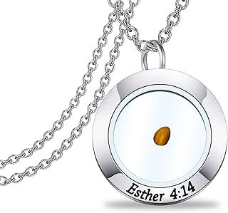 Bible Verse Esther 4:14 Mustard Seed Necklace Perhaps Created Christian Necklace Mustard Seed Faith Jewelry Gifts