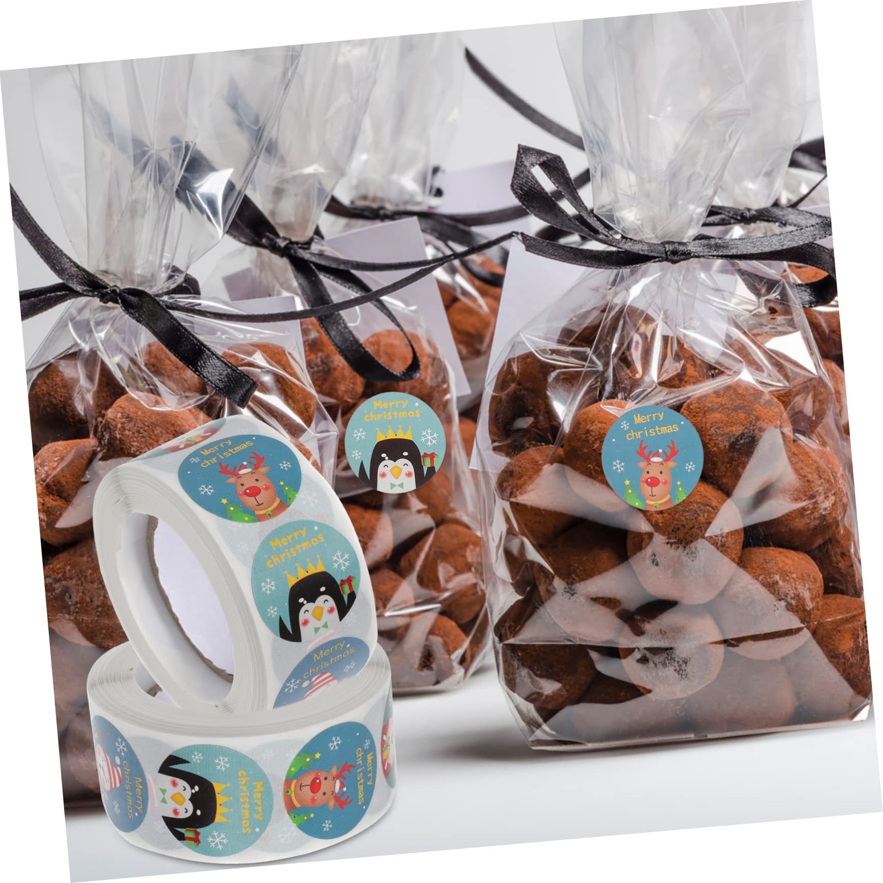 VILLCASE 4 Set Di Adesivi Per Buste Natalizie Con Design Unici Adesivi Per Sigilli Natalizi Per Sacchetti Per Decorazioni Festive Progetti Artigianali 2 * 4