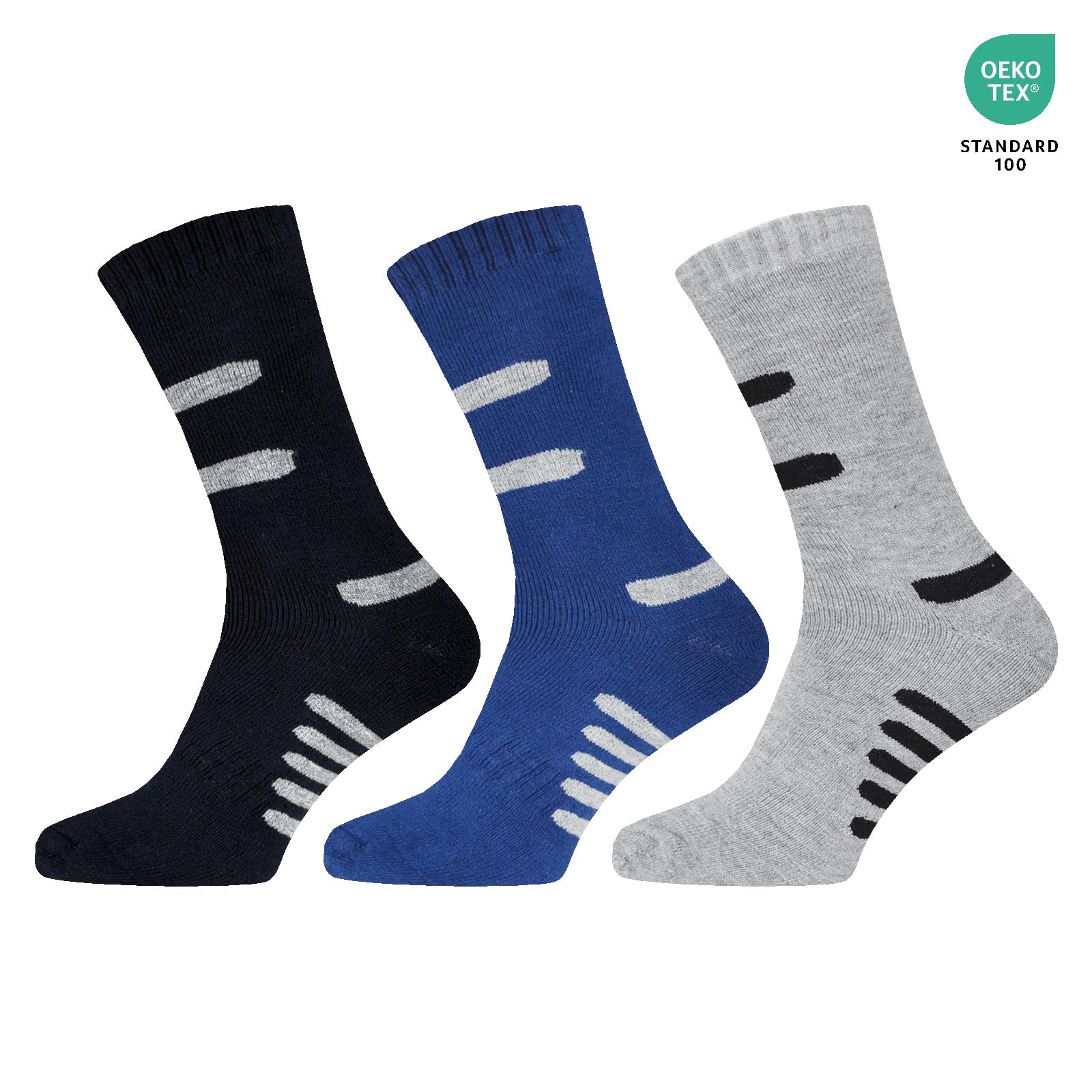 BestSale247 6 oder 12 Paar Herren Thermo Socken Warme Dicke Winter Sportsocken Ski Arbeitssocken Baumwolle