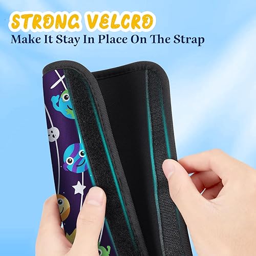 Miniatura 4 de Akkya Paquete de 2 almohadillas para cinturón de seguridad, cojín de dinosaurio para cinturón de seguridad de automóvil, almohadillas para correa de