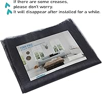 Vista 7 de TOOLTRIZ Pantalla de repuesto para ventanas y puerta mosquitera, malla de fibra de vidrio duradera de 48 x 118 pulgadas, pantalla y reparación