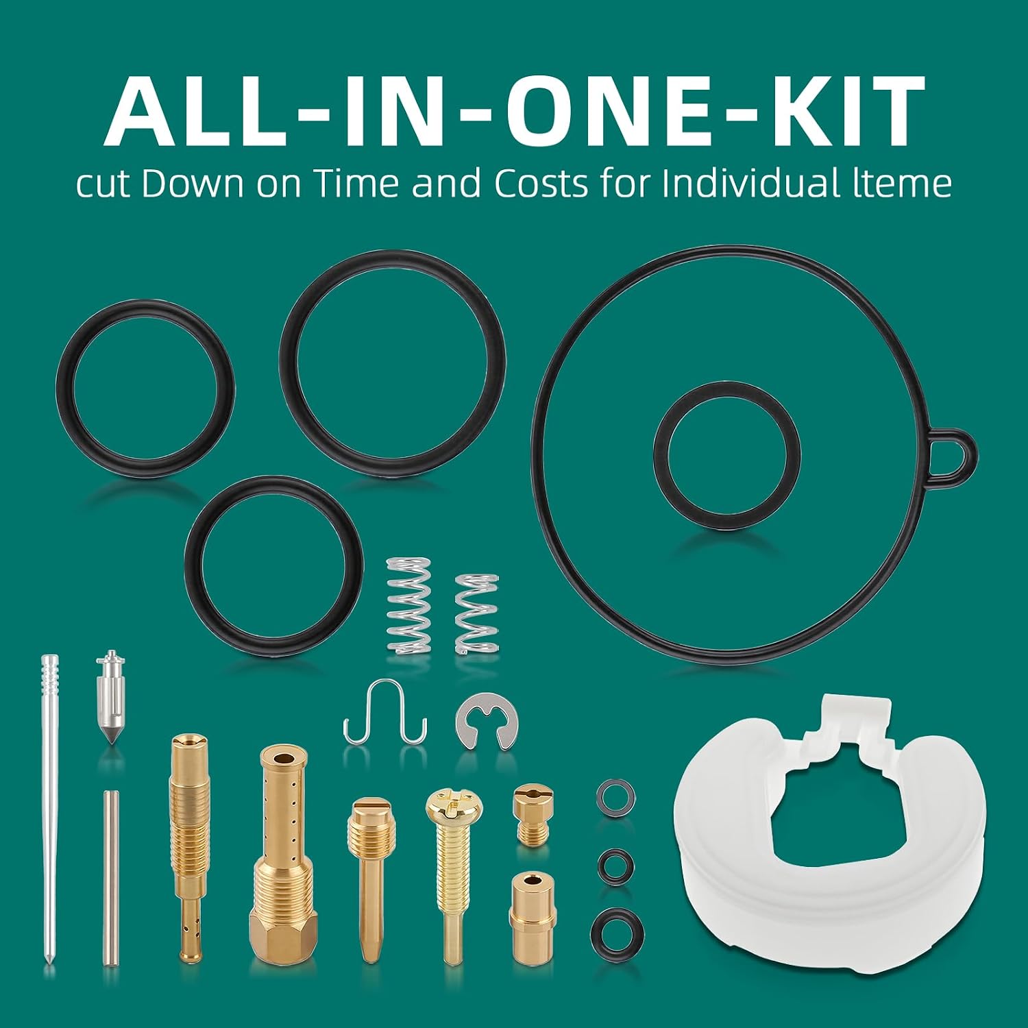 AUTOKAY 16155-GZ5-000 Carburetor Carb Rebuild Kit for Honda 1999-2006 TRX90 TRX 90