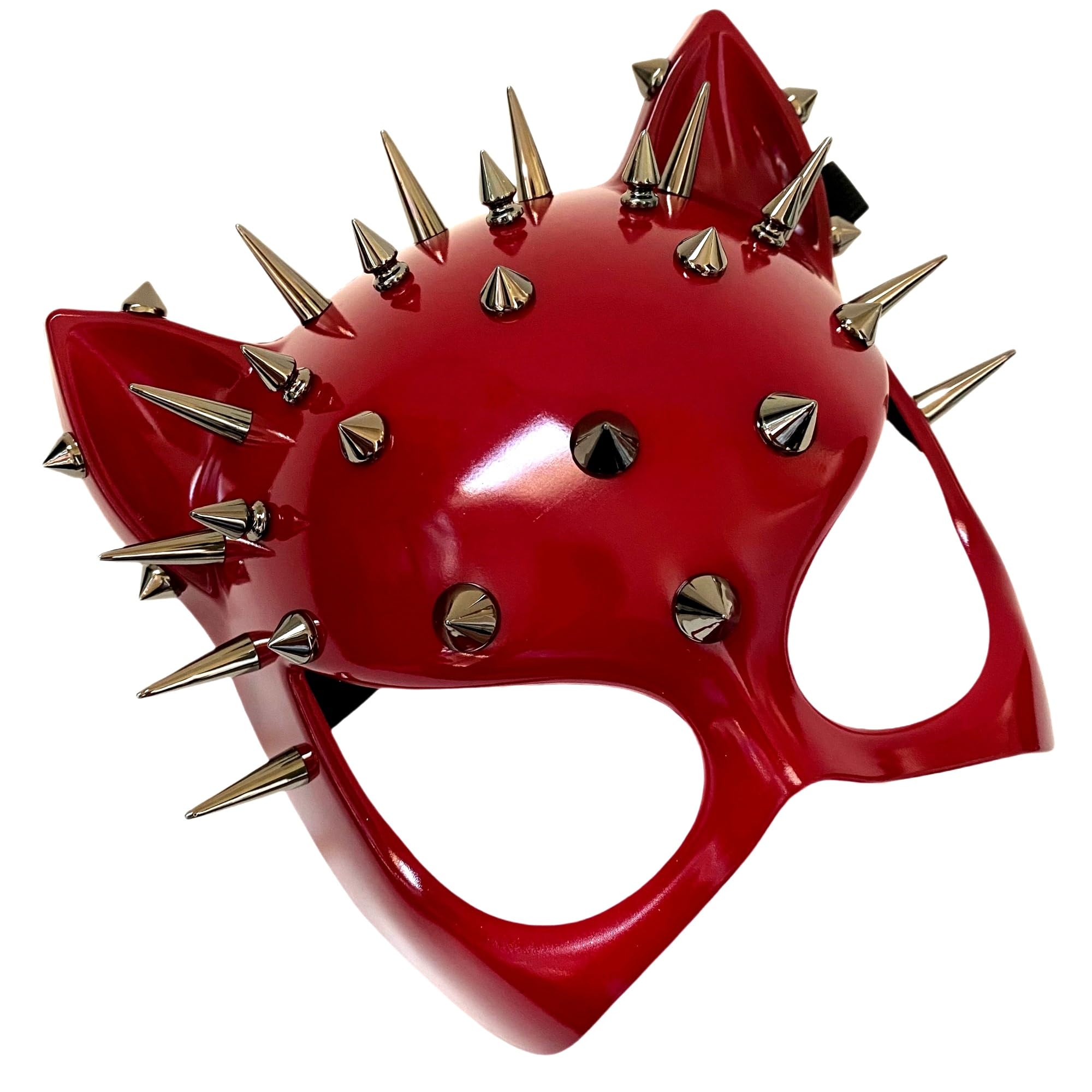 MASQSTUDIO Red Black Cat Woman Dress up Cosplay Party Masquerade Mask Spiky Halloween