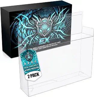 DEDC クリアPETプロテクターケース 2個パック Mega Charizard X EXおよび151 UPC対応 0.7mm 極厚プラスチックディスプレイボックス