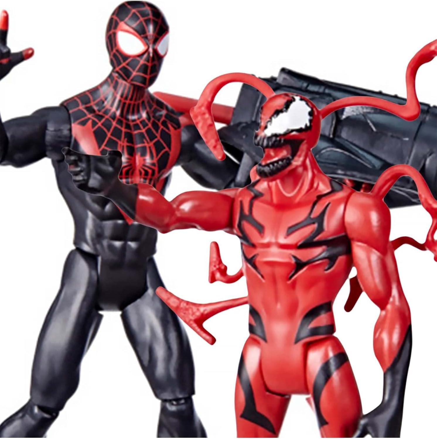 Marvel Spider-Man Miles Morales Vs Carnage Battle Packs, 6-Inch-Scale and Figure 2-Pack, Toys for Kids Ages 4 and Up
