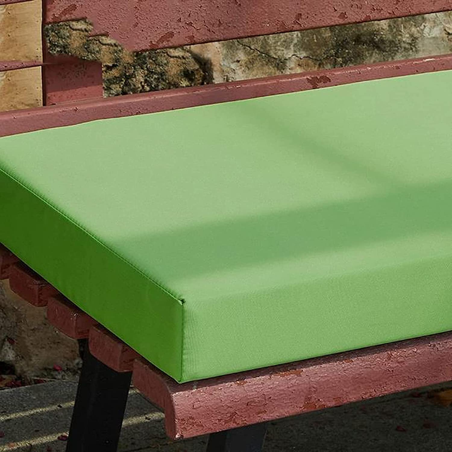Cuscino antiscivolo impermeabile per panca in rattan, altalena, amaca, divano, sedia, cuscino personalizzato per mobili da giardino per uso esterno e interno (verde, 80 x 40 x 3 cm)