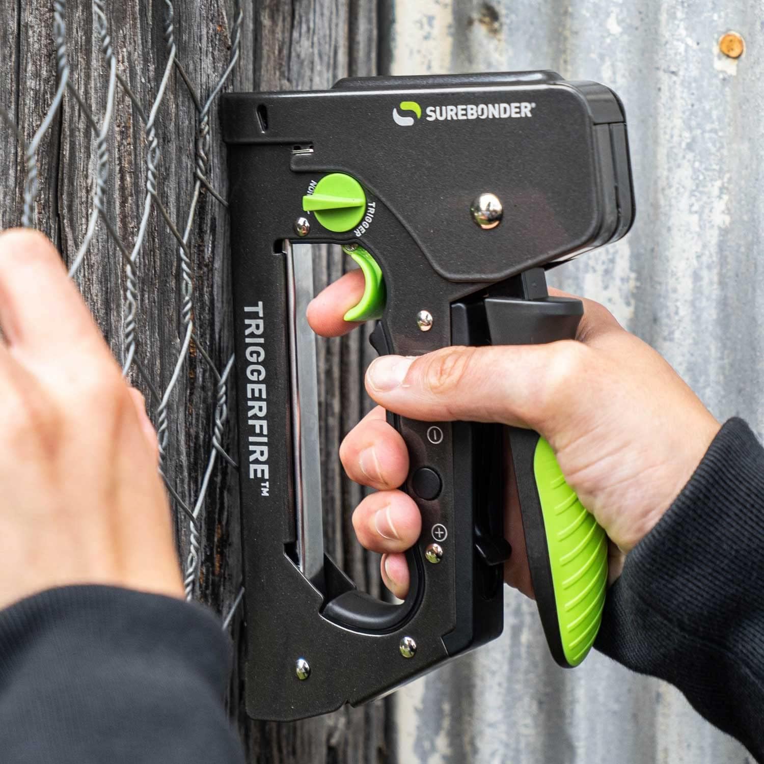 Surebonder TRIGGERFIRE Heavy Duty Narrow Crown Staple Gun with Trigger Mode - Upholstery, DIY, Wood - Uses Surebonder #4 or Arrow T50 Staples - Tool Only (5625)