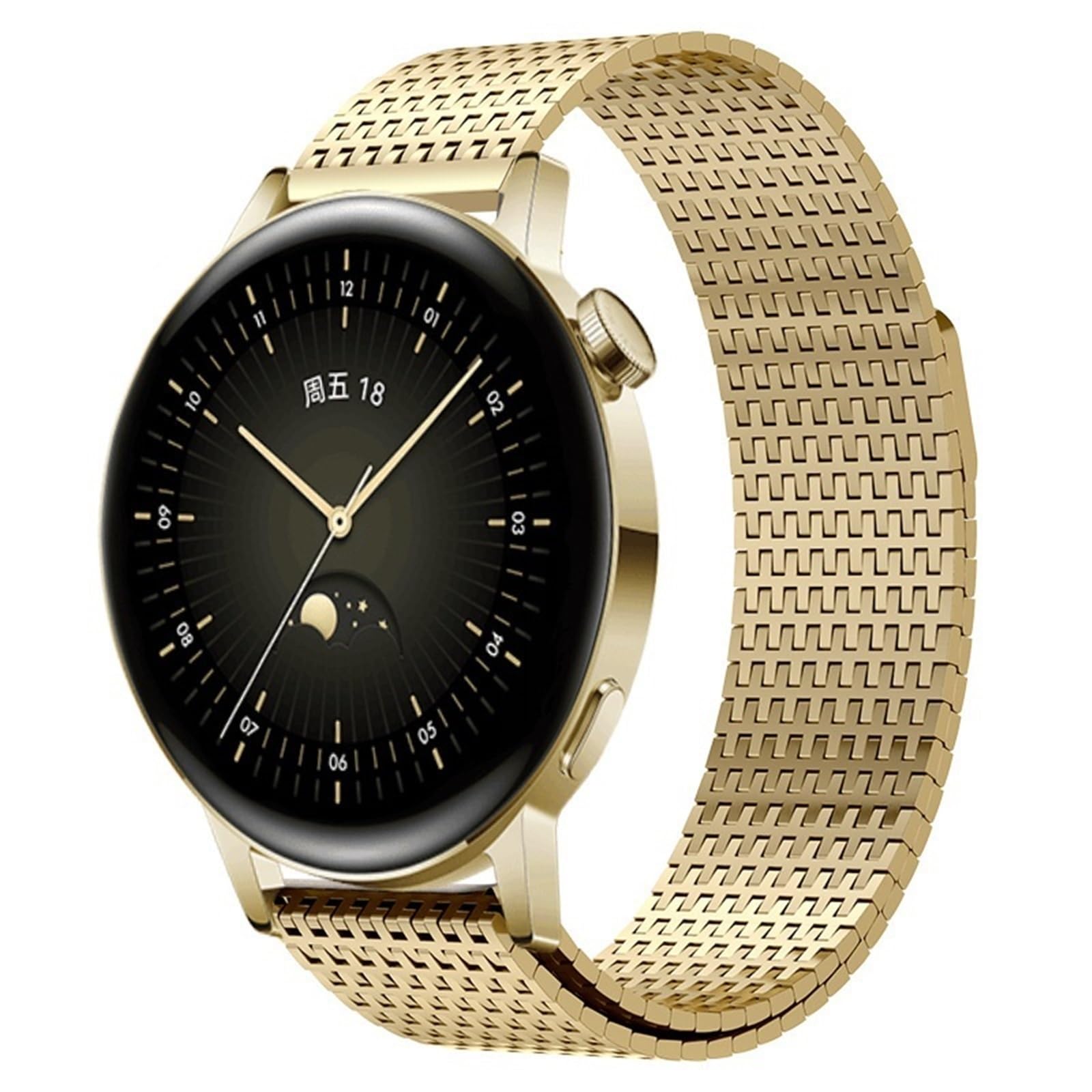 Bracelet de montre milanais 22 mm pour Huawei Watch 4 Pro GT3 Pro 46 mm GT4 46 mm Bracelet magnétique de luxe en métal Compatible avec la plupart des montres de 22 mm