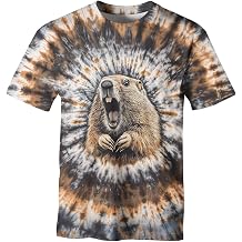 Mens Tie Dye Style T-Shirts Fun Animal Graphic Short Sleeves Shirt