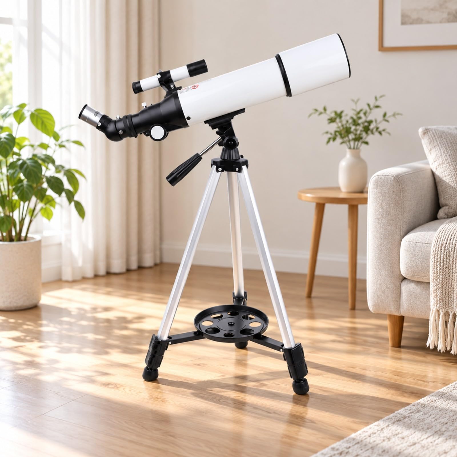 Telescopio Rifrattore Astronomico 80600 Facile da Usare Telescopio con Treppiede Regolabile Alta