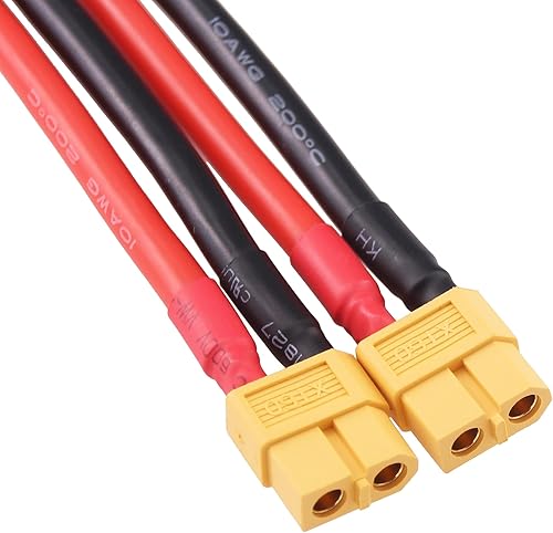 Miniatura 4 de 1 cable de terminal XT60 a anillo O XT60 hembra a M8 anillo O anillo conector de enchufe con cable de silicona de 12 pulgadas 10awg para batería RC