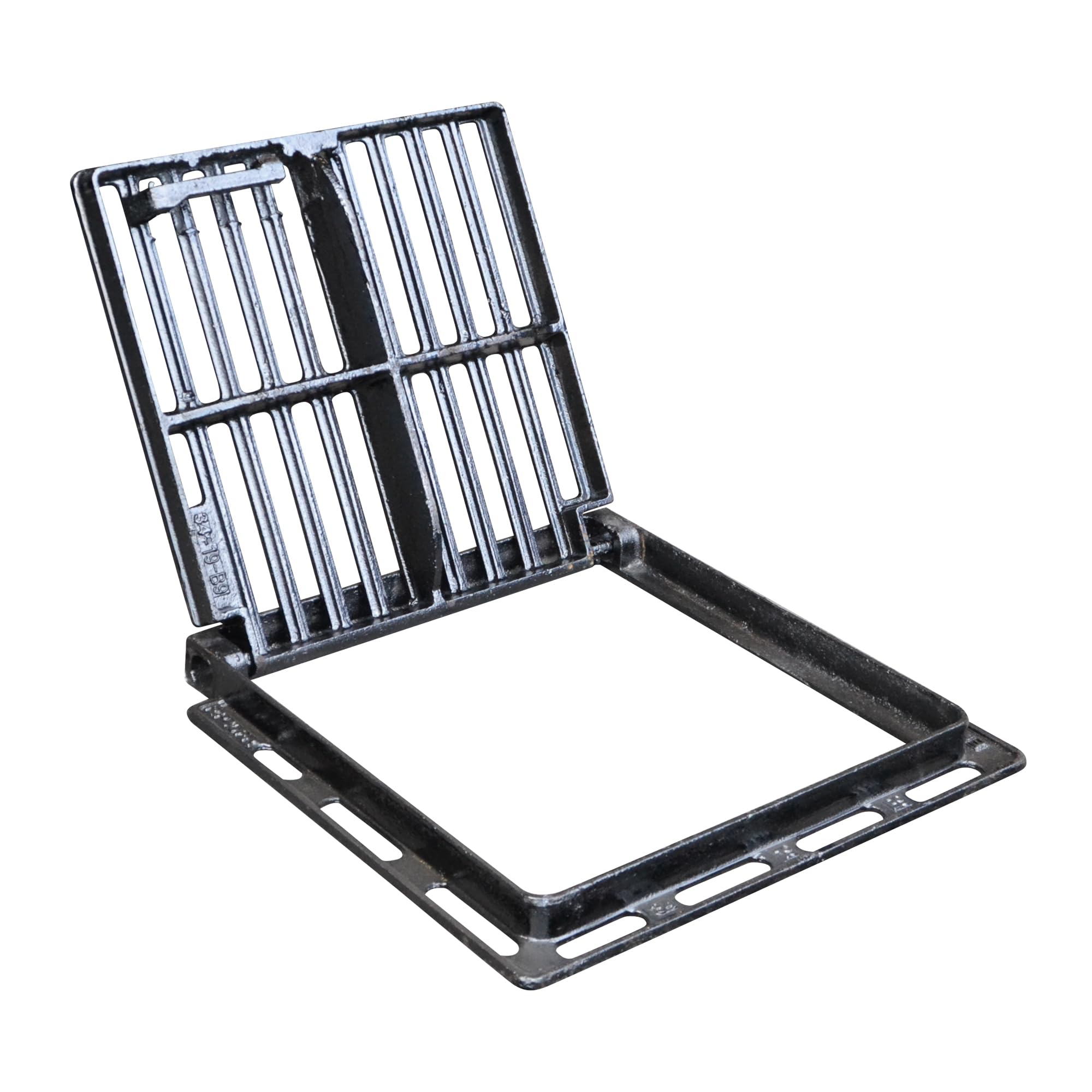 Jardibric - Grille Regard Fonte Ductile C250 300x300 mm avec Cadre - PMR - Conforme EN124