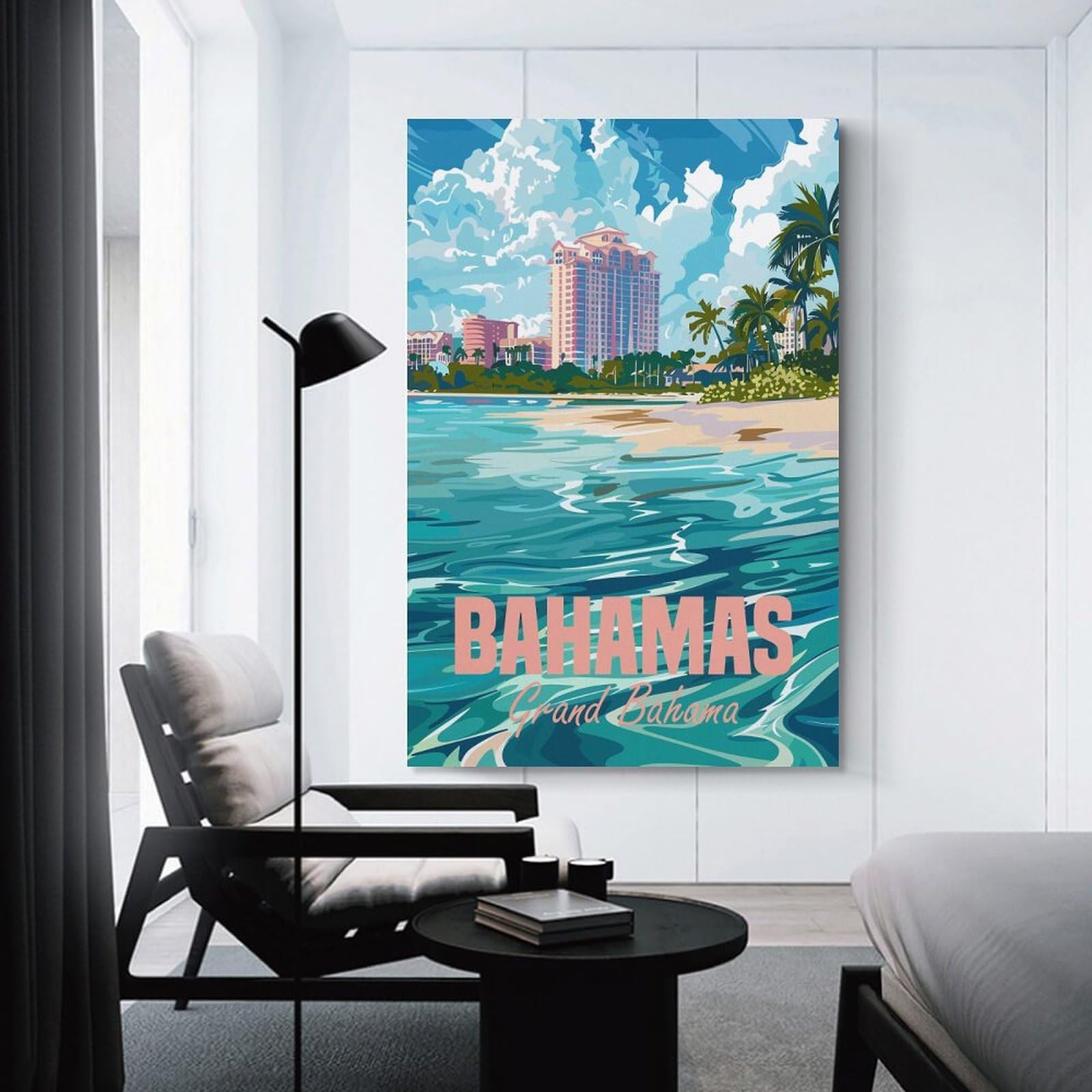 Junmoney Decorative Canvas Print Grand Bahama Bahamas, 20x30inch(50x75cm), for New Homes, Bedrooms Or Workspaces, A Wall Art Gift for Fresh Interiors
