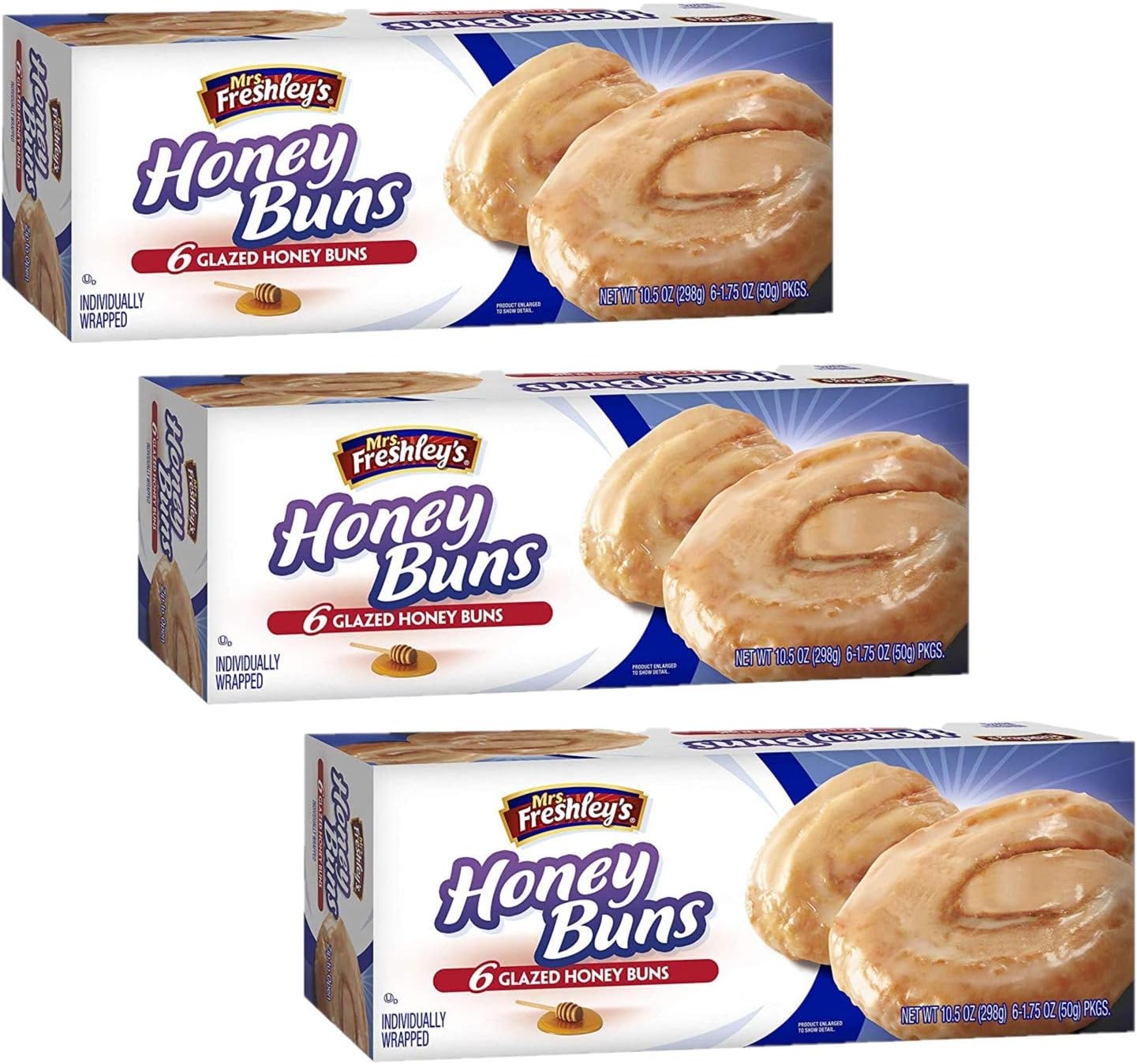 Amazon.com: Mrs. Freshley's Iced Honey Buns | 4 Ounce | Case of 9 ...