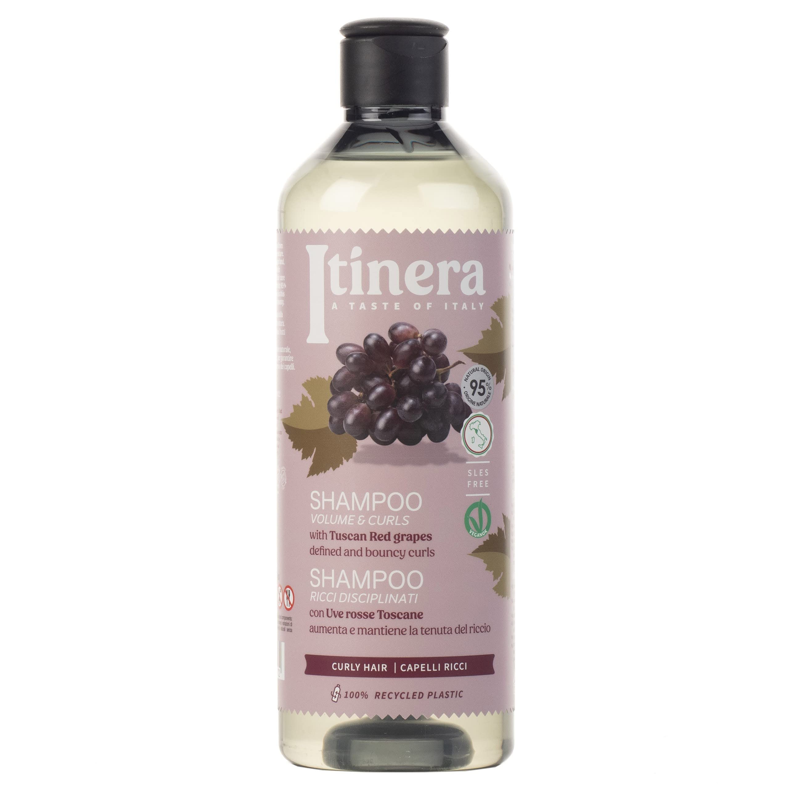 ITINERA Zestaw kosmetyków: odżywka + szampon do włosów kręconych z toskańskimi czerwonymi winogronami 2x370ml Uniwersalny