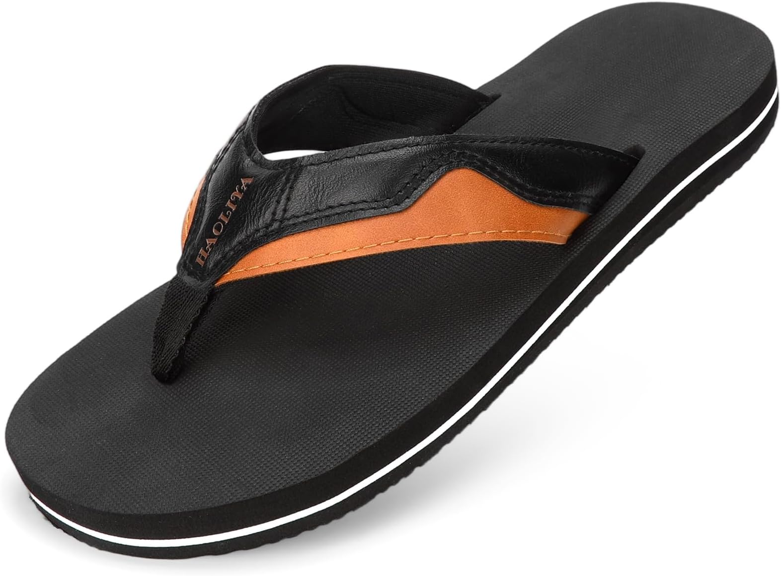 Flip Flops for Men with Arch Support Comfortable Cushion Walking Orthotic Thong Sandals Lightweight Waterproof Non Slip Outdoor Summer Beach Slippers