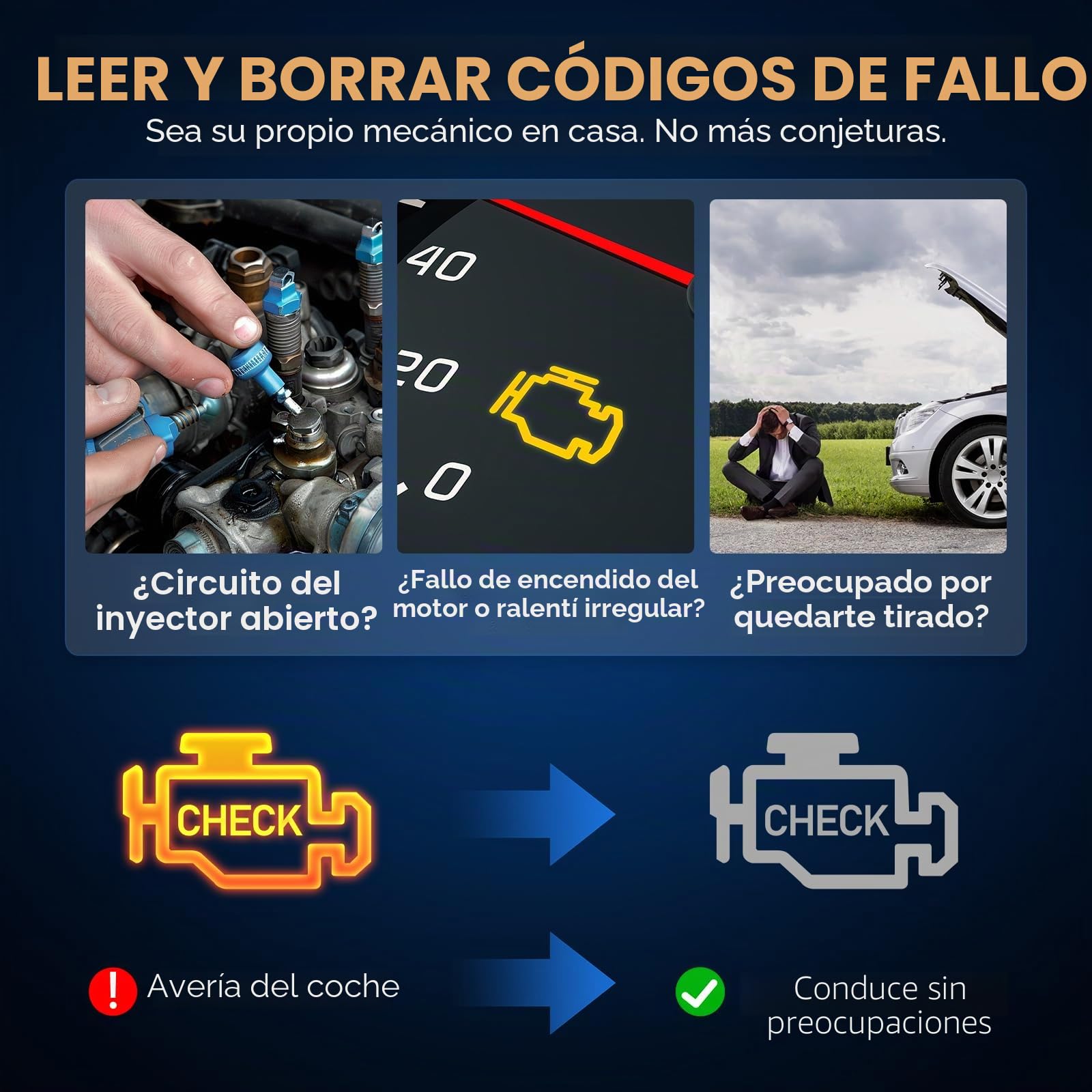 Foxwell Check Engine Light OBD2 escáner