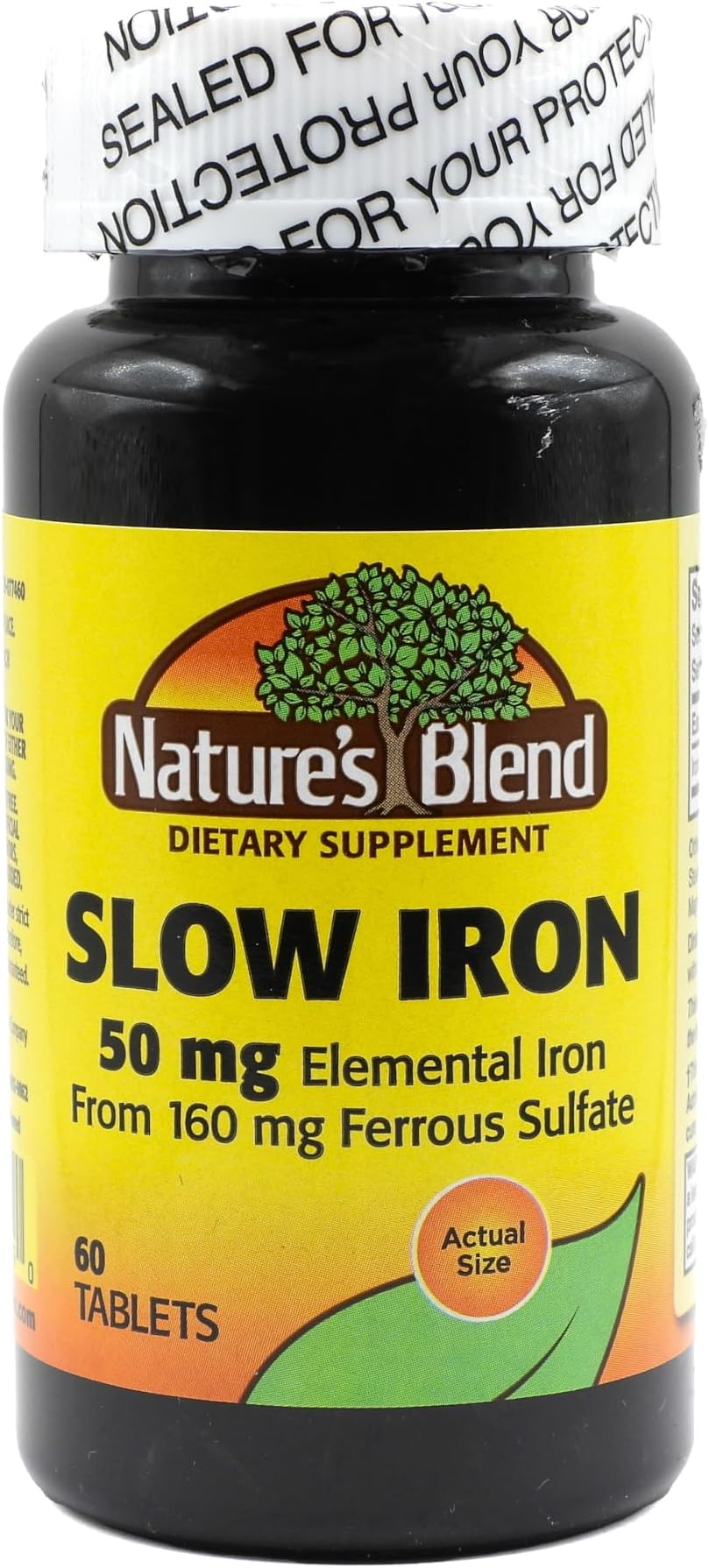 Nature's Blend Slow Iron 50 mg (160 mg) Compare to Slow Fe® 60 Tablets