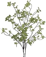 Ruidazon 2-Pack 41.3" Artificial Greenery Stems - Realistic Fake Ficus Twig Branches for Home Office Garden Decor