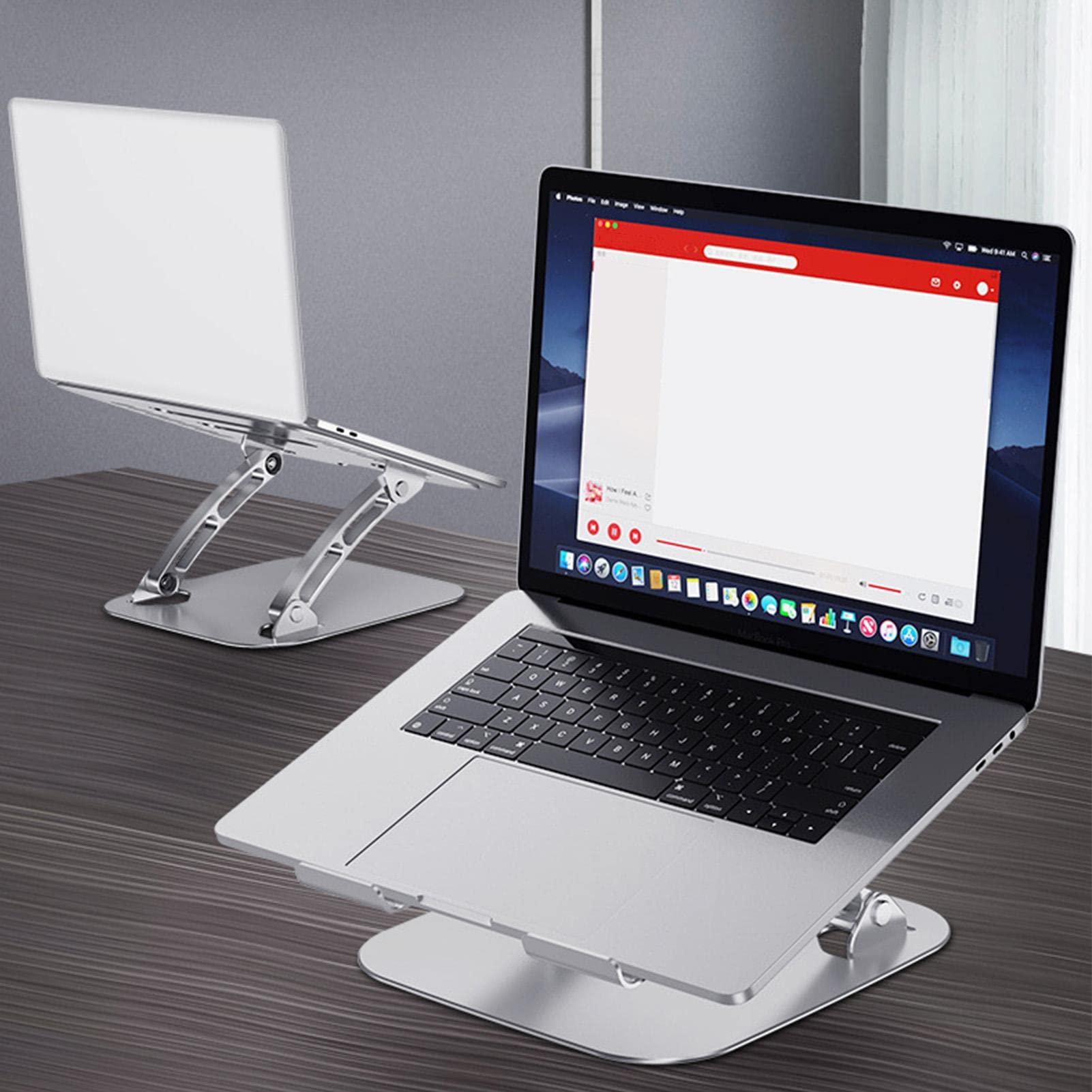 Aluminiowa stacja dokująca, mobilne ramię akcesoriów czytnika e-booków | pionowe urządzenie do oglądania, solidna jakość wykonania, podwyższenie ekranu dla odciążenia szyi, sprzęt do transmisji na ż