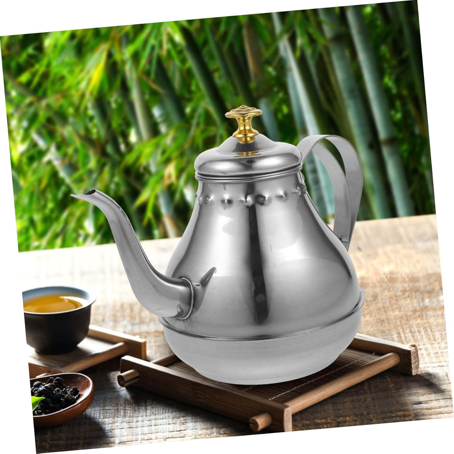 ABOOFAN Electric Silver Teapot Kettle Teapot Electric Stainless Steel Teakettle Home Kettle Teakettle for Home Heating Water Pot Anti-scald Handle
