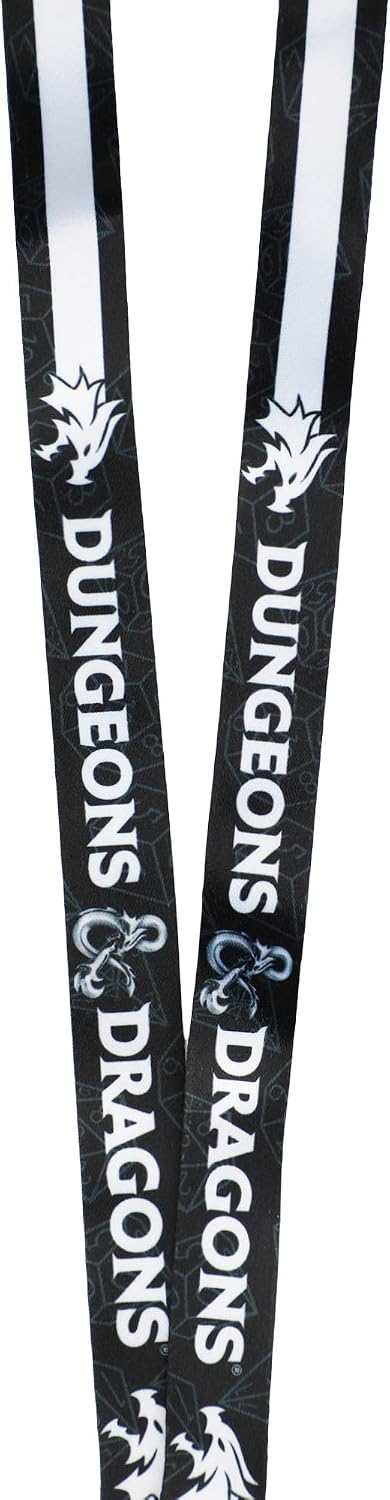 Bioworld Dungeons and Dragons Lanyard with Black Keychain