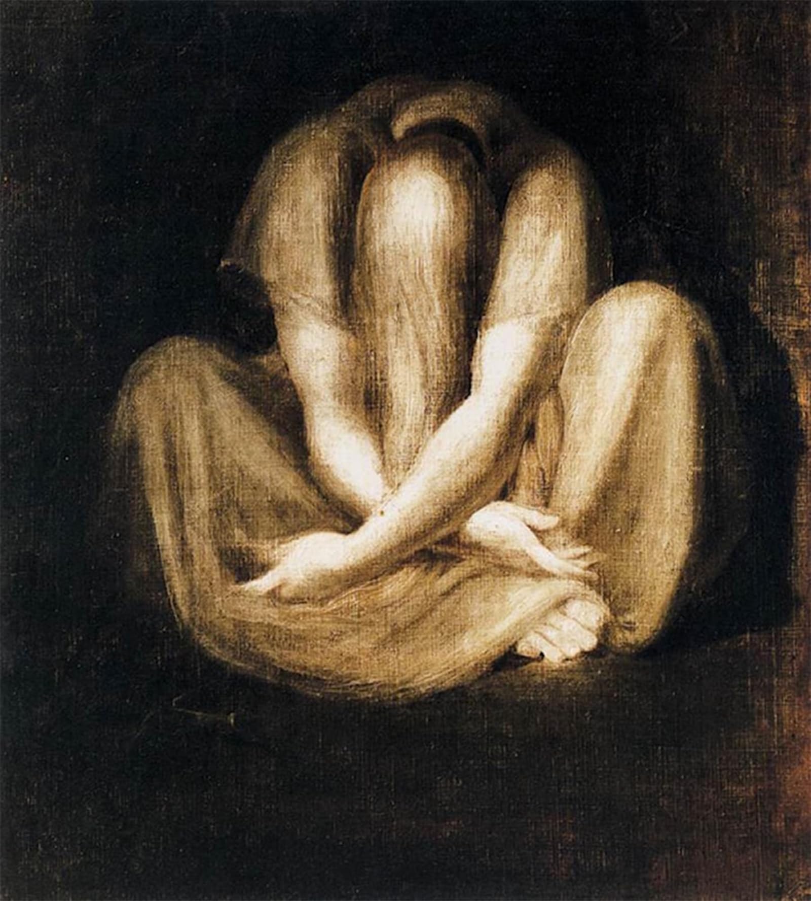 ARTXLXXBN Famous Print Painting Colorful Art Print Silence by Henry Fuseli Canvas Art Decorations for Home Decor 60x90cm