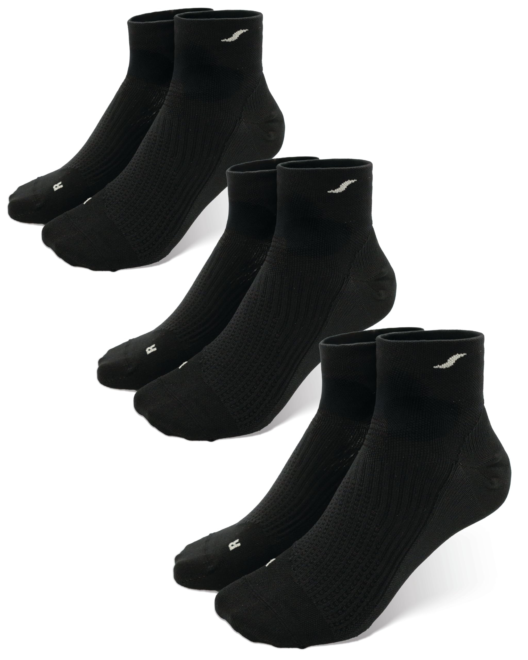 Safersox Kurze Wandersocken, Atmungsaktive, Kühlende Sommer Trekkingsocken, Leicht & Stabilisierend, Unisex, Herren, Damen, 3er Pack