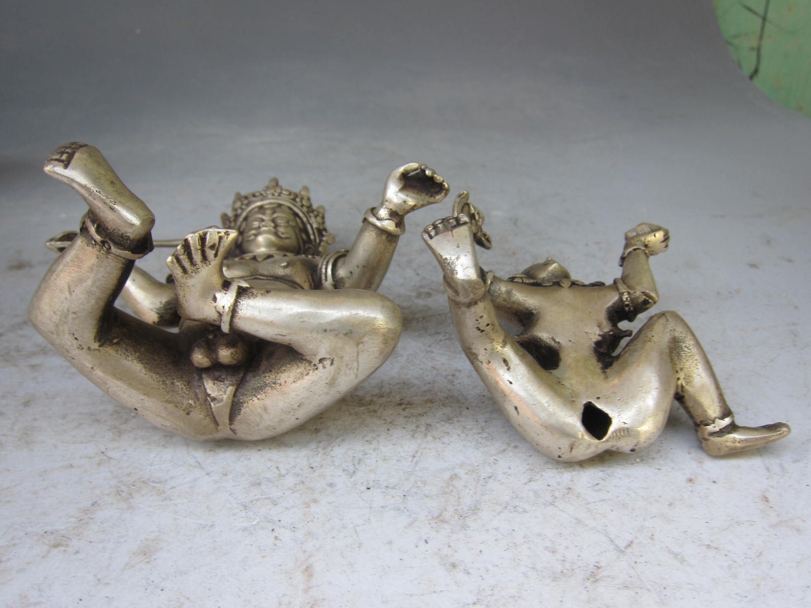 YUNHAO Escultura erótica de plata del budismo tibetano - Escultura sexual para amantes o parejas que tienen sexo