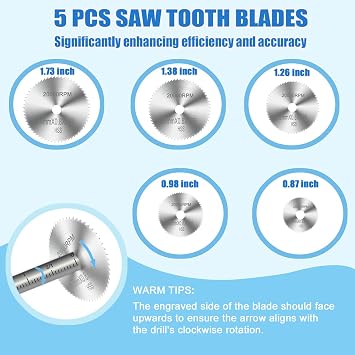 Inside Pipe Cutter for PVC Pipe, Cutter Tool with Fixed Handle Set, 7 Inch Adjustable Cutting Depth, 5pcs Saw Tooth Blades with 0.315 Hex Key Shaft, Plumbing Internal Plastic Pipe Cutter Set