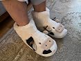 Customer review image for 👁️ Soft, Playful, and Surprisingly Versatile Cow Slippers with a Fun and Cool Look