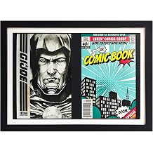 Comic Book Protector Frame, UV Block Tempered Glass Black