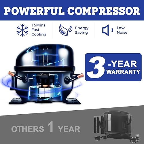 Miniatura 2 de Setpower RV45D PRO - Refrigerador eléctrico de 12 V, refrigerador eléctrico de 45 cuartos de galón (43 L), refrigerador portátil de 1224 V CC