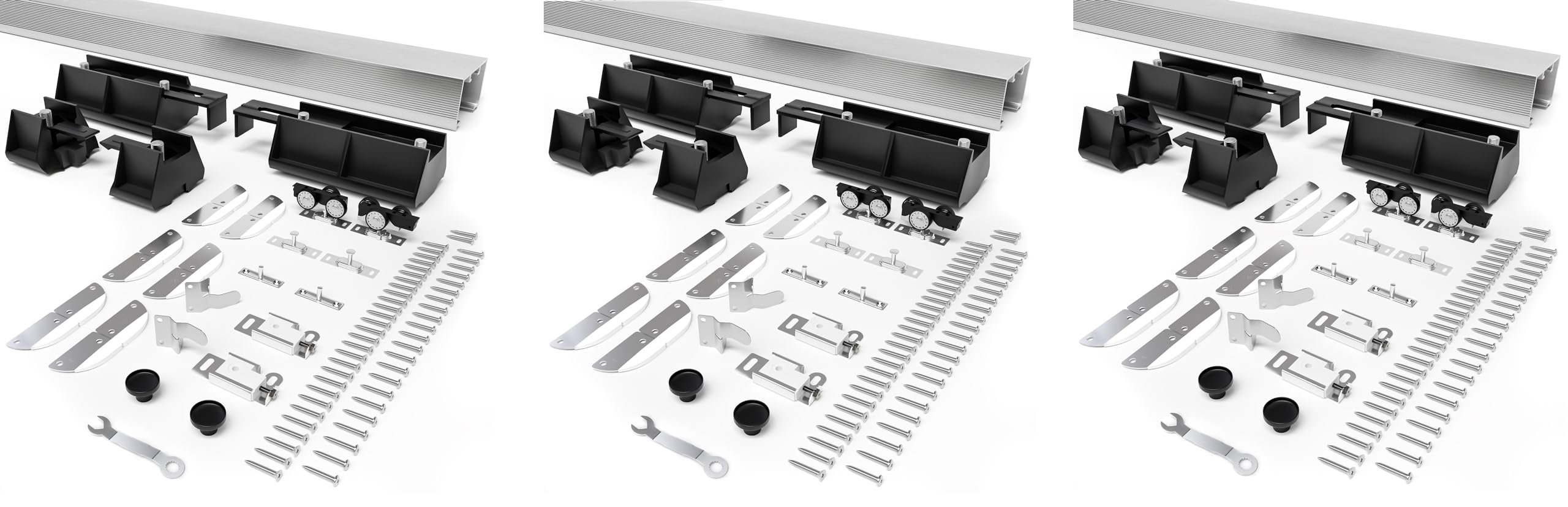 Villar Home Designs Bifold Door Hardware Kit - Heavy Duty 72-inch Track For 4 Doors - Smooth & Quiet Sliding System - View #6