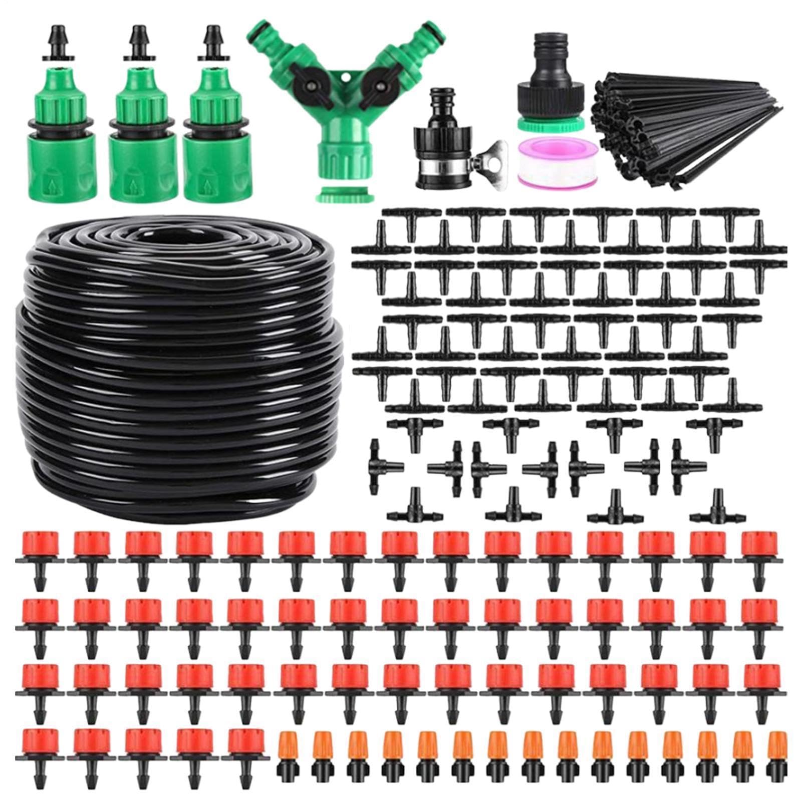 de riego por - Kit de riego automático de 164 pies | Kit de aspersor para plantas de jardín, invernadero vegetal con descuento hidratación, agrícola de césped