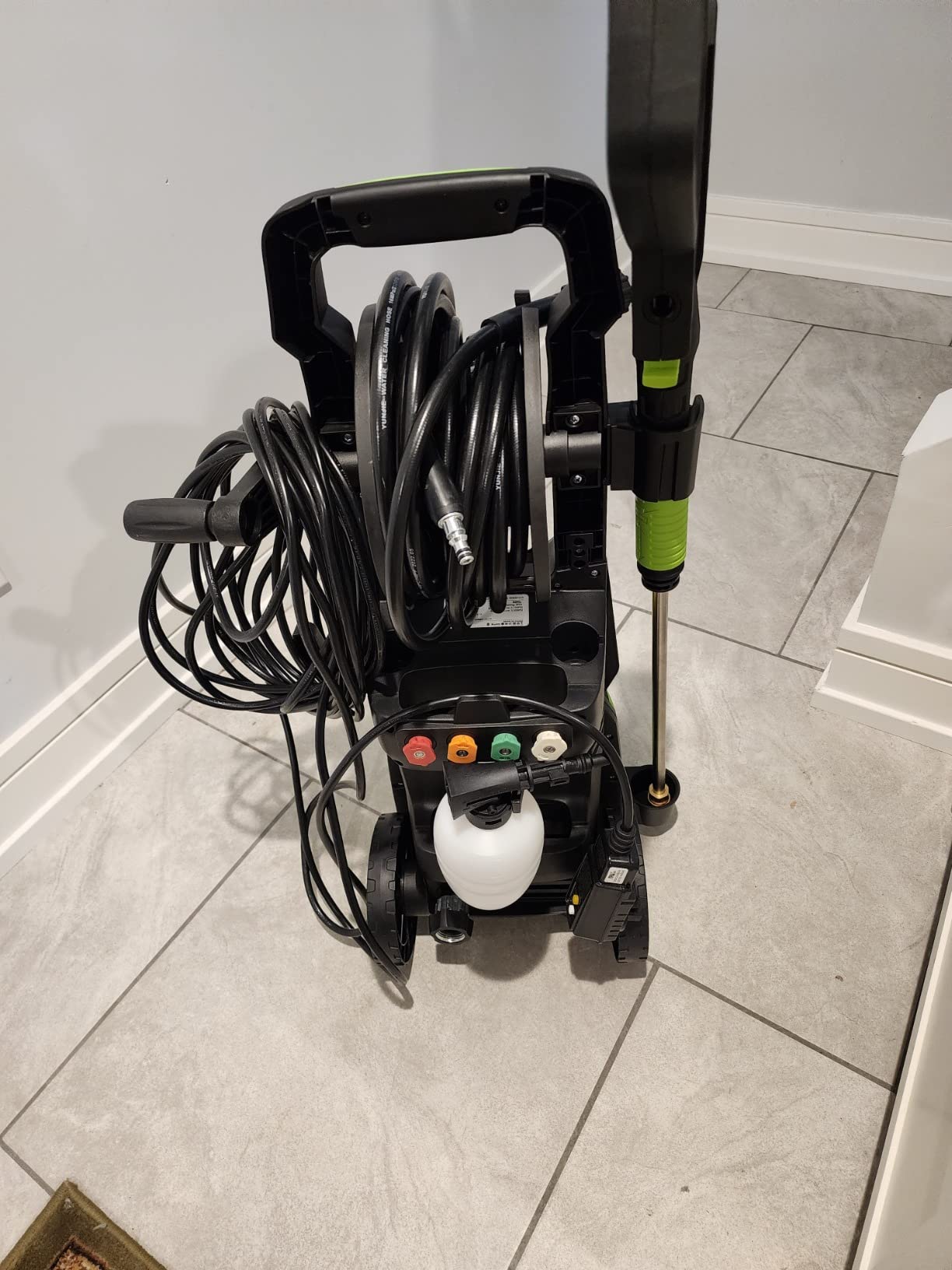 33/mo Finance Rock&Rocker Powerful Electric Pressure Washer, Green & Flexzilla Garden Hose 5/