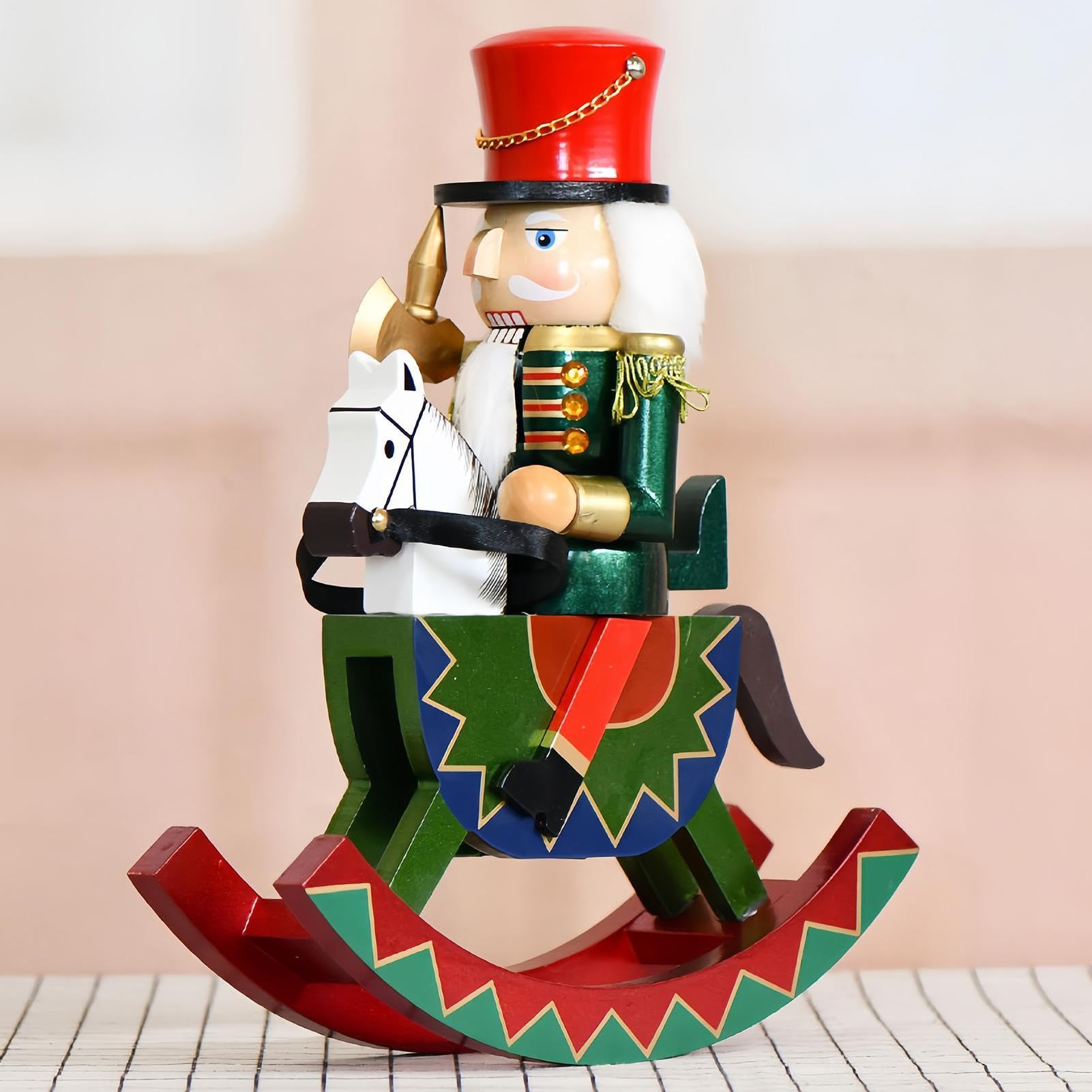 Świąteczne Dziadki Do Orzechów Retro drewniana statuetka i akcesoria na