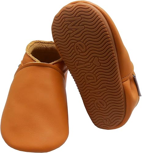 Mejale Mocasines para bebé, de goma, suave, para gatear, para niña, zapatos de cuero para caminar, unisex, zapatos para principiantes