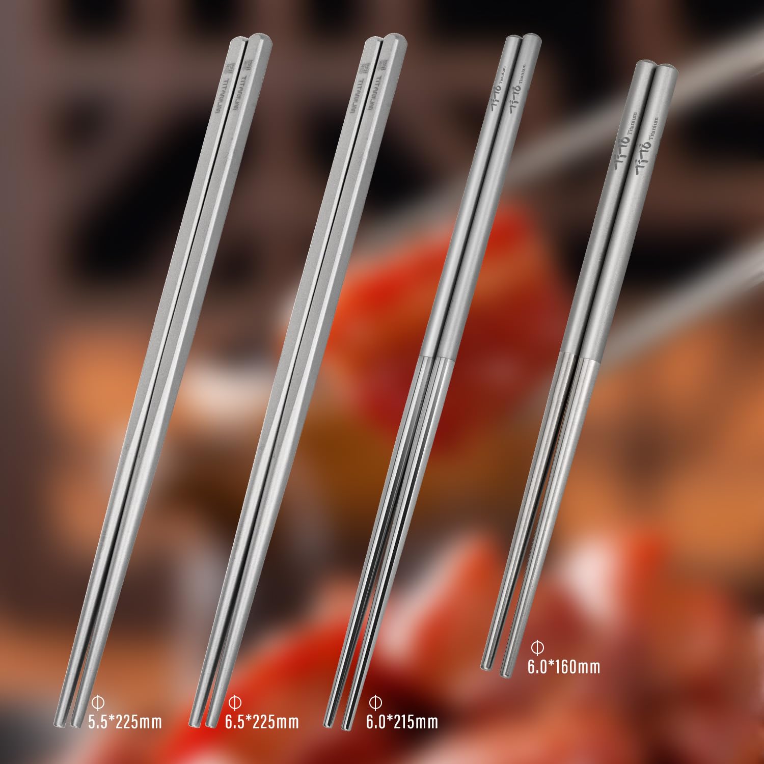 TiTo Solid Titanium Chopsticks for Camping Picnic and Hiking Reusable Lightweight Outdoor Tableware 1 Pairs (6x215mm) — Amazon image 7