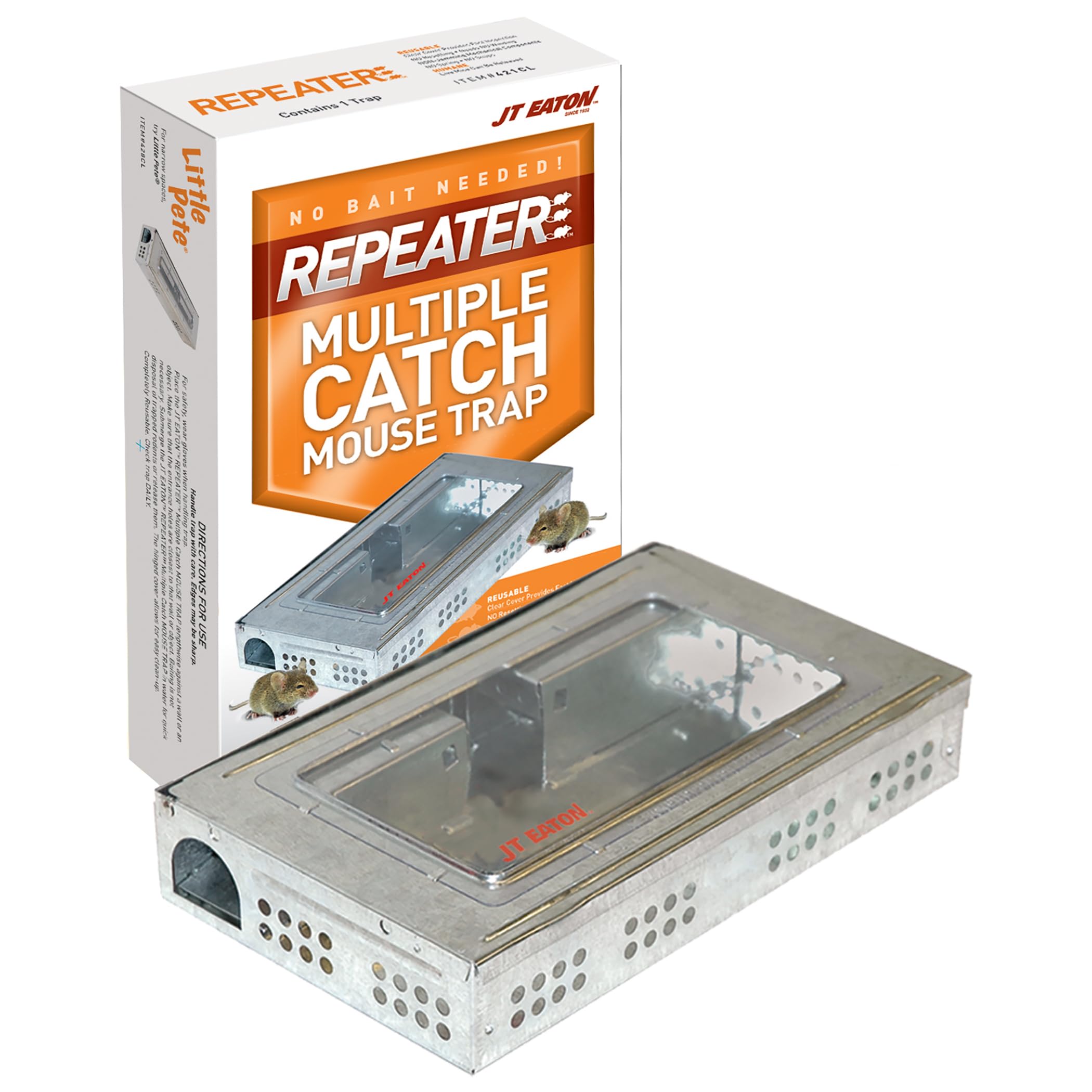421CL Repeater Multiple Catch Mouse Trap with Clear Inspection Window