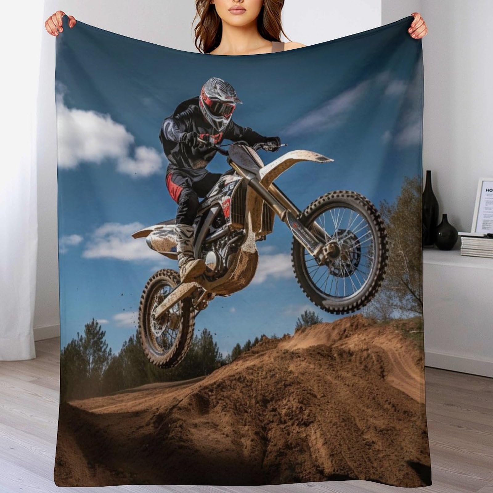 Manta para sofá de motocross contra el frío manta de cama 140x180
